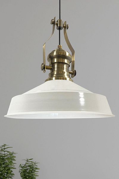 Bamyum White Chandelier - Single, Nobility, New Antique, Retro Pendant Lamp Cafe Living Room Chandeliers