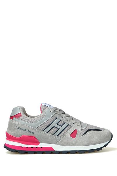 Hammer Jack Thassos m 102-22330-G-M Unisex Gray-Pink 100% Genuine Leather Sneakers