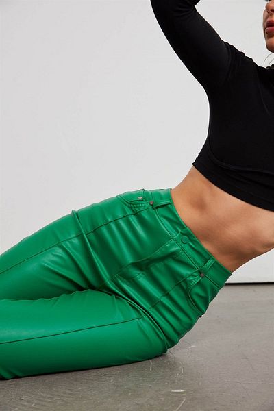 VATKALI Gerade Lederhose Grün