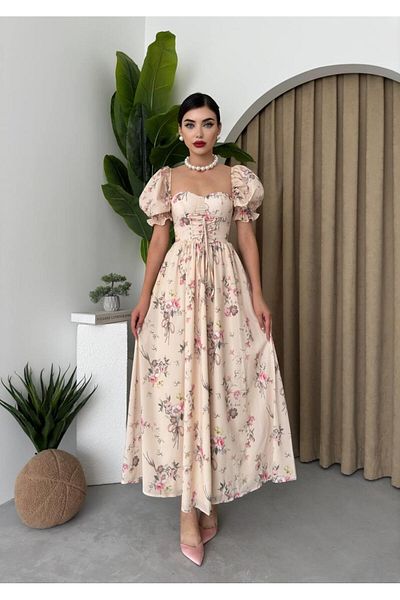 conconmoda Long Ruzi Design Dress