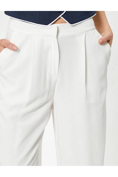 Koton Hose aus Leinenmischung mit weitem Bein und Taschen