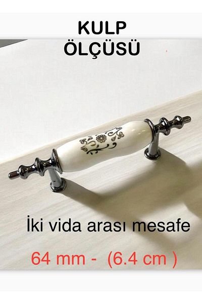 Porcellana Perla مقبض أثاث معدني من البورسلين مقبض خزانة درج مطبخ مقبض أطفال -asos64mm _smoked-stk3290