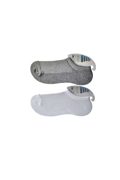 CPU ELEKTRONİK Gray and White Men's Invisible Socks 15 pairs