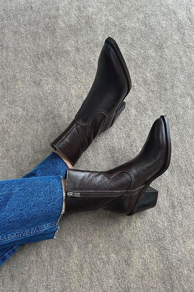 STRASWANS Cameron Women's Genuine Leather Heeled Boots Brown