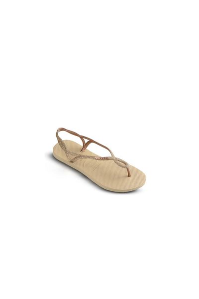 Havaianas Luna Premium II - Γυναικείες χρυσές παντόφλες, Sand Grey
