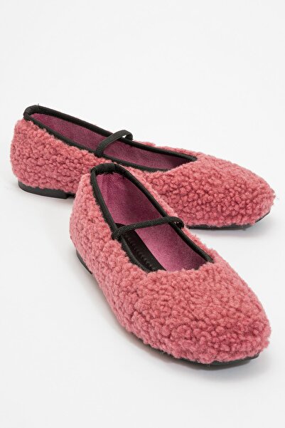 Ccway Balerini de acasă pentru femei Dusty Rose