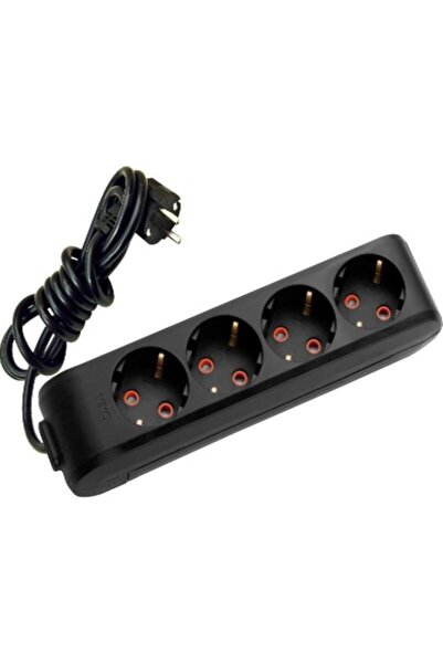VİKO Viko Multi-let 4 Lü Priz'li 3 X 1,5 Mm Uzatma Kablosu 6 Metre Siyah