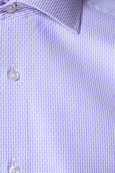 W Collection WHITE LONG SLEEVE STRIPED PATTERNED SHIRT