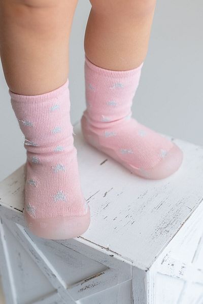Mama Yoyo Baby&Kids Nou Nou Glittery Star Pattern Παντόφλες - Αντιολισθητικές κάλτσες σόλας
