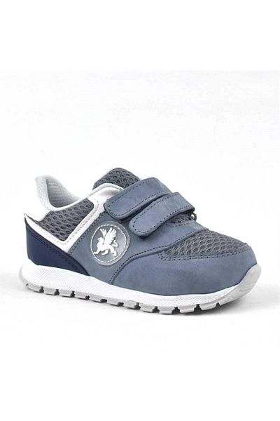 Rakerplus Genuine Leather Gray Velcro Baby Boy Sports Shoes