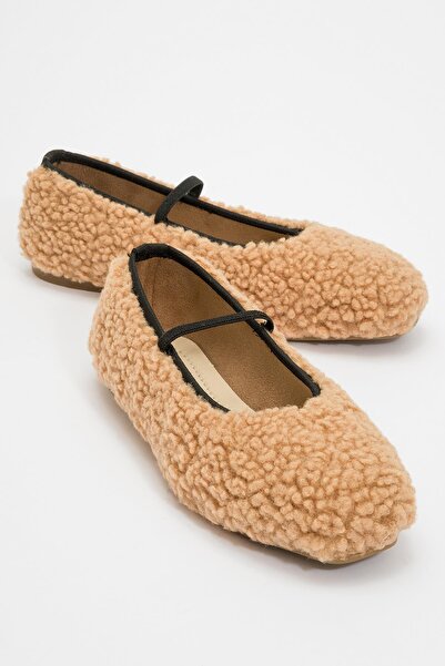 Ccway Γυναικείες μπαλαρίνες για το σπίτι Mink