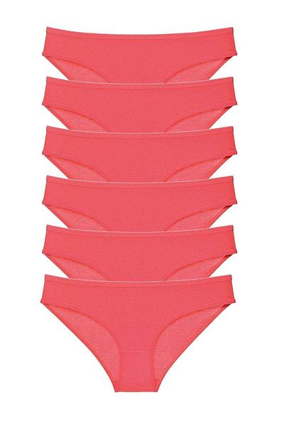 Angoravi 6 Pieces Super Eco Set Lycra Women's Slip Panties Fuchsia