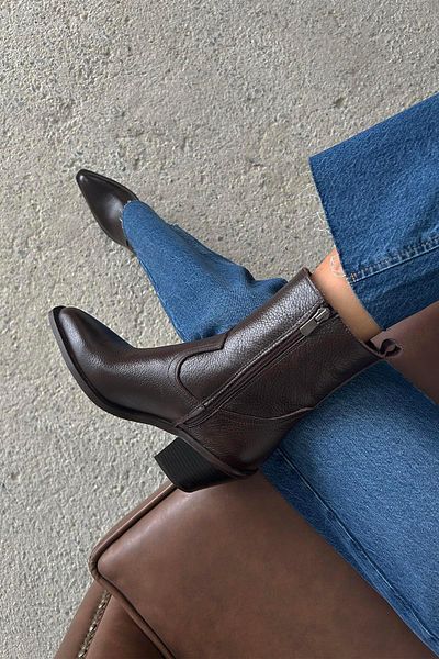 STRASWANS Cameron Women's Genuine Leather Heeled Boots Brown