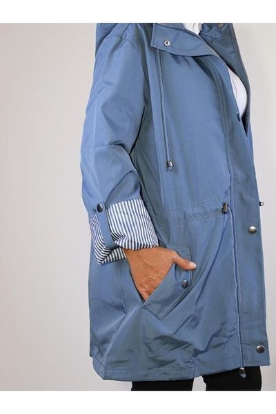 Xexese Hooded Seasonal Waterproof Trench Coat