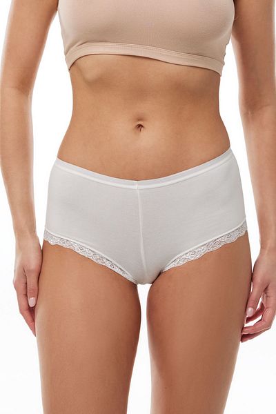 Malabadi Πακέτο εσώρουχα Modal 6 τεμαχίων Ecru Wide Edge Lace - 1908