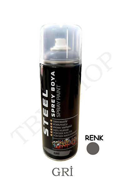 TBYSHOP Gri Renk Sprey Boya 400 ml Dekoratif Boya Graffiti Duvar Boyası Mobil...