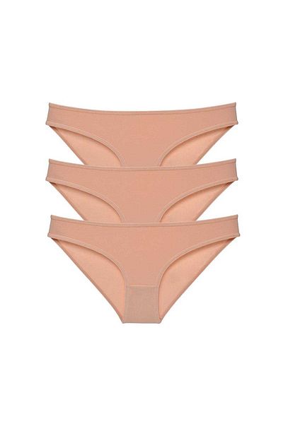 AC BOX 3 Pieces Super Eco Set Lycra Women's Slip Panties Skin