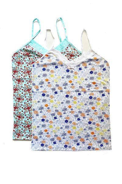 AC BOX 2 Pieces Women's Strappy Patterned Athlete Lacy Cotton Combed Cotton D5-6