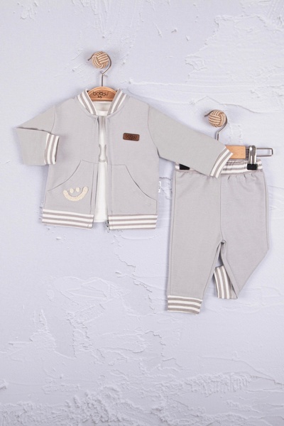Generic Brand Hello Embroidered 100% Cotton 3-Piece Baby Boy Set