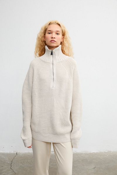 VATKALI Zippered High Collar Sweater