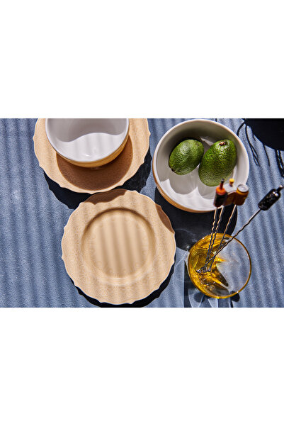 KANCAEV Lace Collection Soup Bowl, 14cm. Yellow Sold as a Set of 2