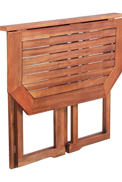 ElaWoodWorking Bistro Teras Balkon Masası Masif Köknar(Ladin) Ağacı 90x50x75 cm