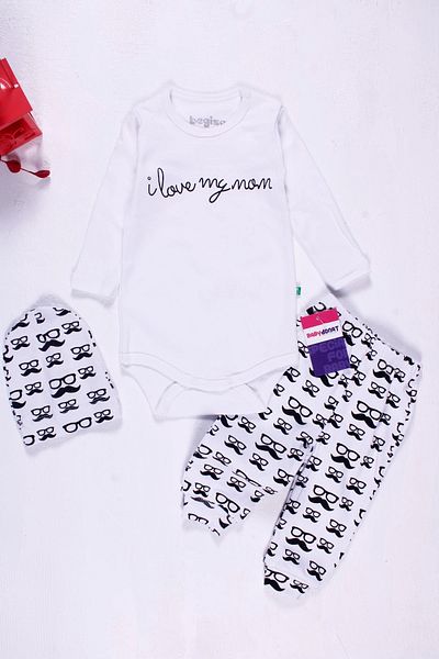Babydonat 3-Piece Patterned Bias Glasses Set for Baby Boy