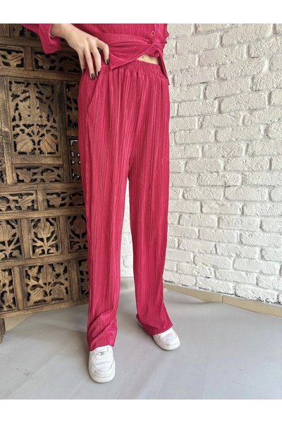 moneta boutique Жіночий комплект плісированих гольфів та штанів з еластичною талією, що зручно облягають фігуру