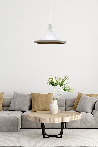 Bamyum Large White Metal Chandelier Kitchen Bedroom Living Room Hall Cafe Office Patisserie Desktop Pendant Lamp