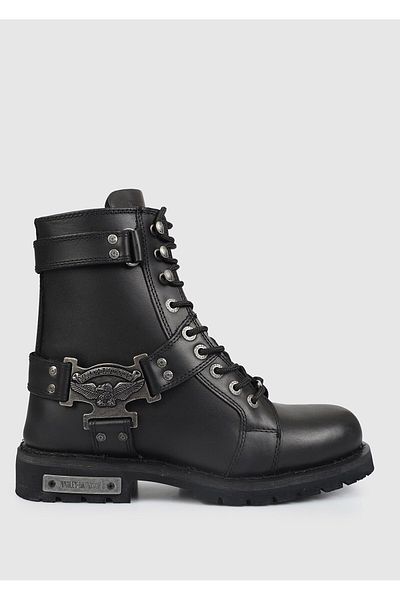 Harley Davidson Charles Black Ανδρικές Δερμάτινες Μπότες 025μ 100447