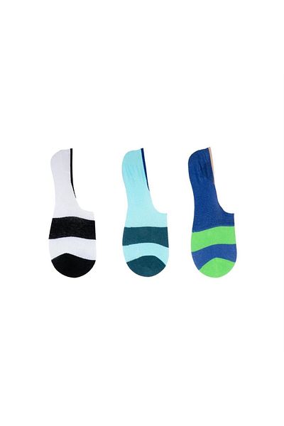 The Socks Company 3 ζευγάρια ανδρικές κάλτσες μπαλαρίνας με μοτίβο ειδικό κουτί με σιλικόνη (149P)