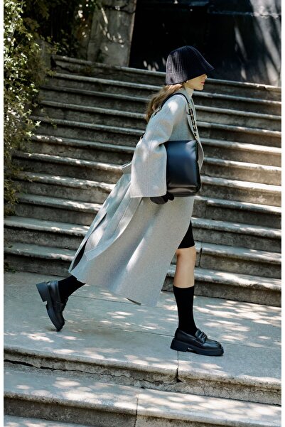 Dıvarese Siyah Kadın Deri Loafer