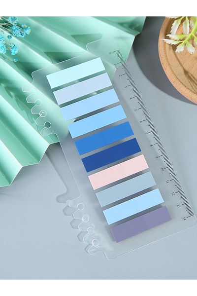 Para Todos 10 Colors 200 Sheets Label - Transparent Colored Postit Note Paper Bookmark
