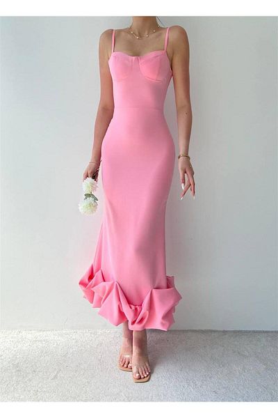conconmoda Dominic Skirt Gathered Strap Dress - Pink