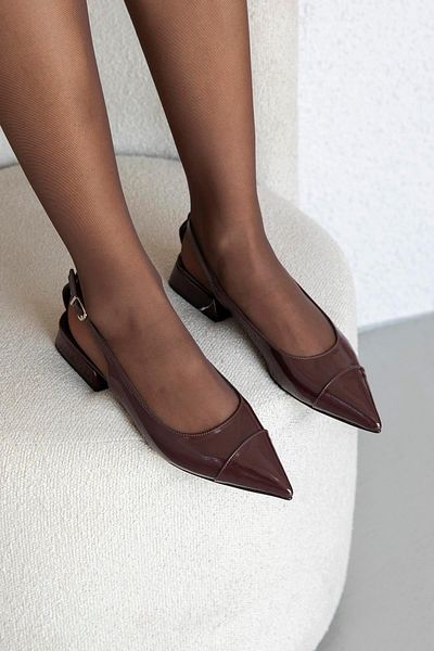 STRASWANS Wanda Women's Heeled Patent Leather Shoes Claret Red
