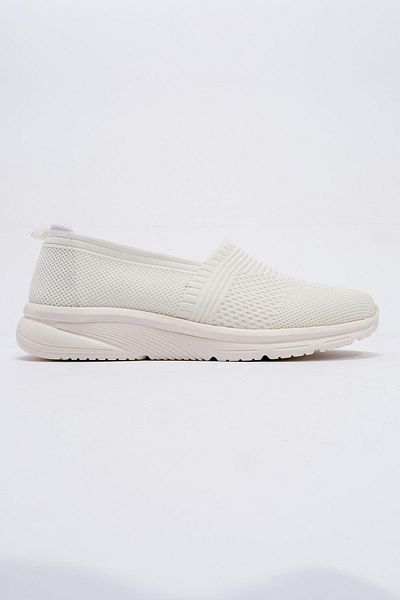 Ccway White Women's Knitwear Ballerinas