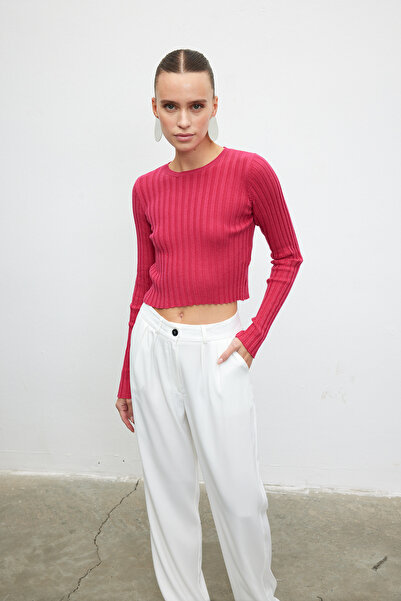 VATKALI Ribbed crop fit blouse