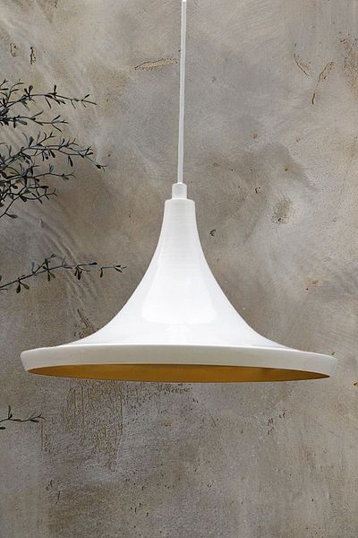 Bamyum Large White Metal Chandelier Kitchen Bedroom Living Room Hall Cafe Office Patisserie Desktop Pendant Lamp