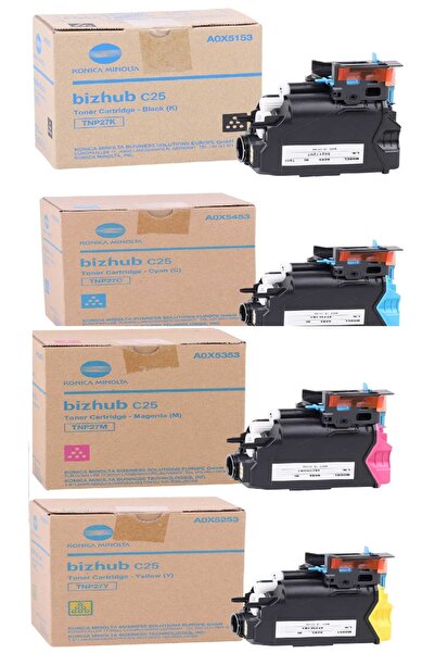 konica Minolta TNP-27 Toner Seti (CMYK 4 RENK) Avantajlı Paket - Bizhub C-25