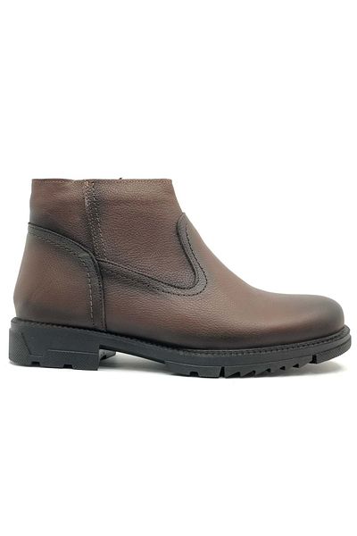 Kids Club Shoes Ανδρικές μπότες από γνήσιο δέρμα Geppetto - Μάλλινες, Σόλα από καουτσούκ, ΚΑΦΕ
