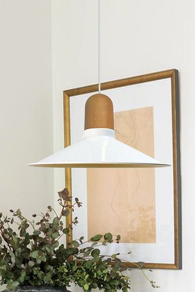 Bamyum Living Room Metal Chandelier Wooden Head Kitchen Living Room Cafe Office Single Pendant Lamp Decorative Lighting