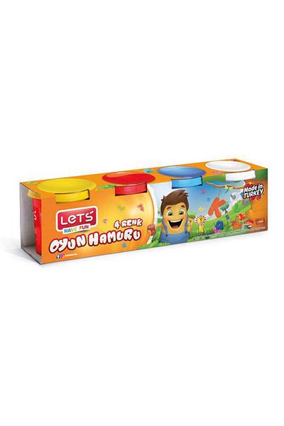 Lets 4 Main Color 460gr Play Dough Set / L8440