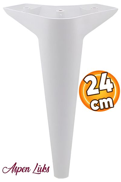 Badem10 Aspen Mobilier de lux Canapea Fotoliu Tv Unitate Consolă Riser Picior Picioare 24 Cm Picior alb