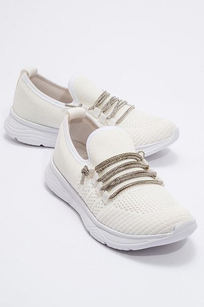 Ccway White Stone Pantofi tricotaje dama