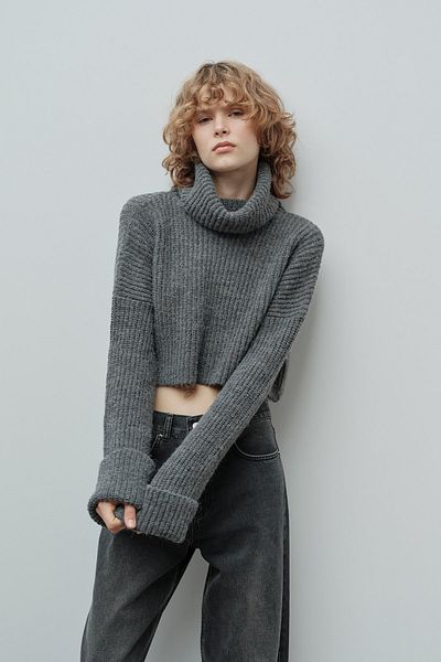 VATKALI Rollkragenpullover in Grau