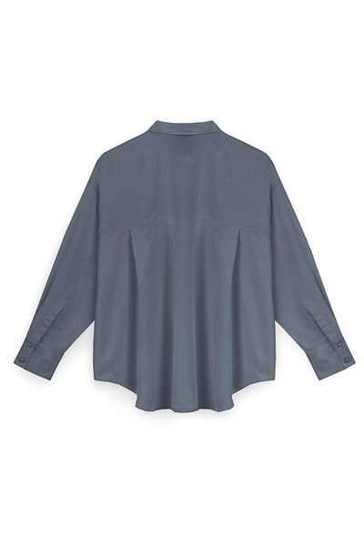 praye Cămașă gri oversize cu textura moale
