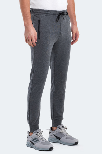 Slazenger OFER IN Erkek Fermuar Cepli Koyu Gri Eşofman Altı