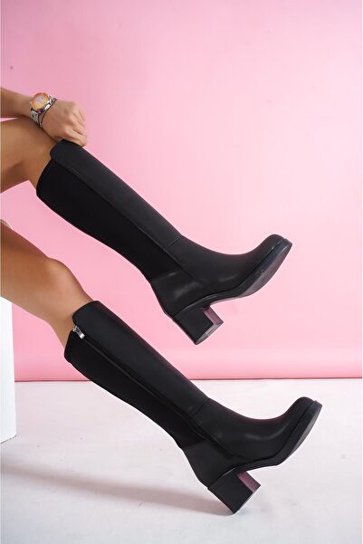 bescobel Černé dámské kožené boty na zip