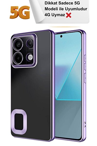 Vip Case Redmi Note 13 Pro 5g (في الخارج) متوافق مع الكاميرا وحواف شفافة ملونة على الظهر