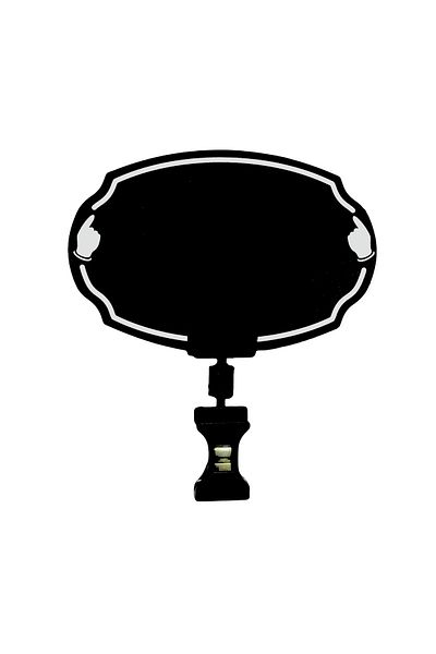 MT Pvc Writable and Erasable Latch Ellipse Shaped Black Price Tag 10 Lu Pk.